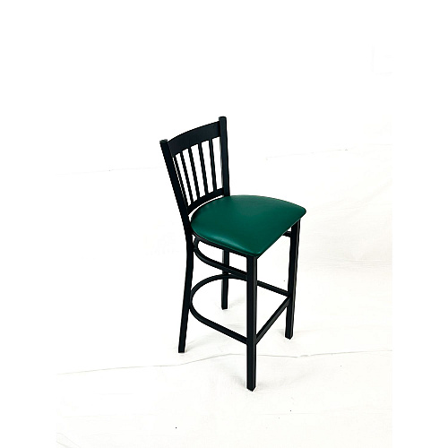JMC Furniture Cobra Series Barstool, Supports Up to 300 lbs, 28.5" Seat Height, Green Seat, Black Back, Black Base (CBBVSGRN)