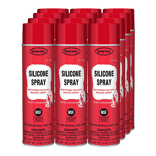 Sprayway Silicone Spray, 11 oz Aerosol Spray, 12 Cans (946)