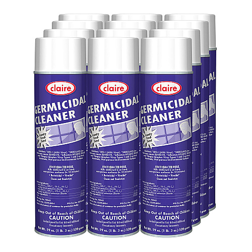 Claire Germicidal Cleaner, Country Fresh Scent, 19 oz Aerosol Spray, 12/Carton (876)
