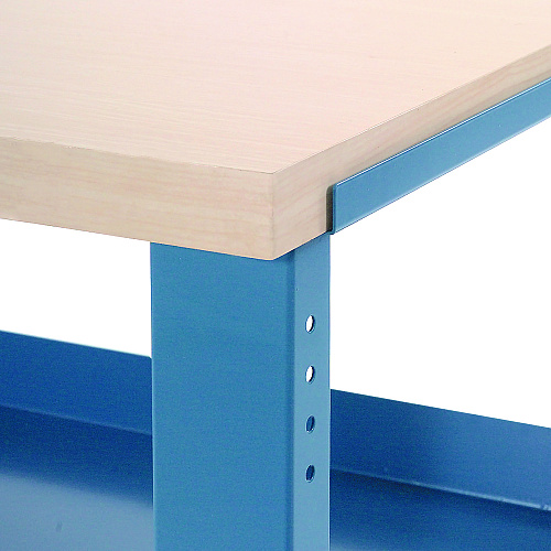 Global Industrial Complete Industrial Workbench, 800 lbs, 60 x 30 x 57.5 to 62.5, Blue (606929)