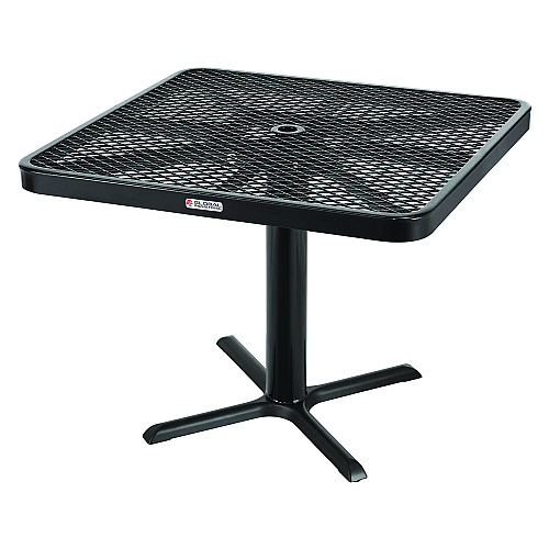Global Industrial Outdoor Dining Set, Square, 36 x 36 x 29, Black Top, Black Base/Legs (348119BK)
