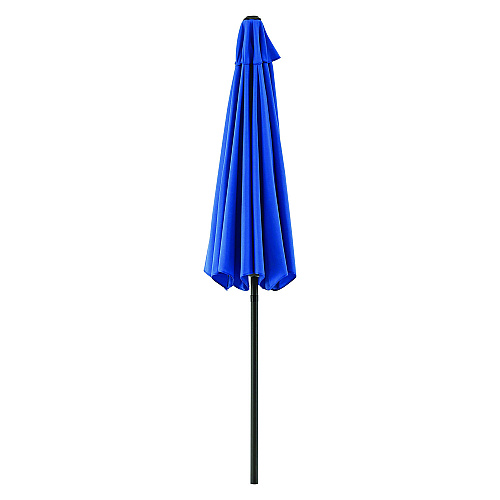 Global Industrial Outdoor Umbrella with Tilt Mechanism, 102" Span, 94" Long, Blue Canopy, Black Handle (436970)