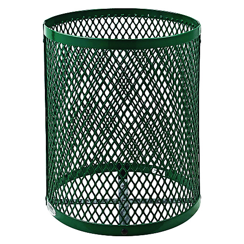 Global Industrial Outdoor Diamond Steel Trash Can, 36 gal, Dome Lid, Green (261948GN)