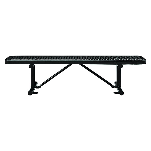 Global Industrial Expanded Steel Flat Bench, 72 x 14.5 x 18, Black (277156BK)