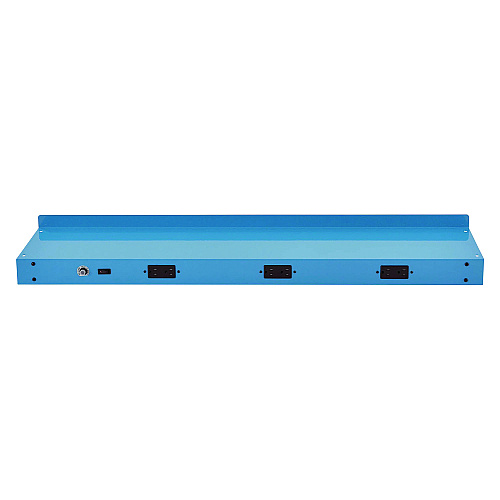 Global Industrial Upper Workbench Shelf, 3 Duplex Outlets, For Use With 48" Wide Workbenches, 100 lb Weight Capacity (249294CBL)
