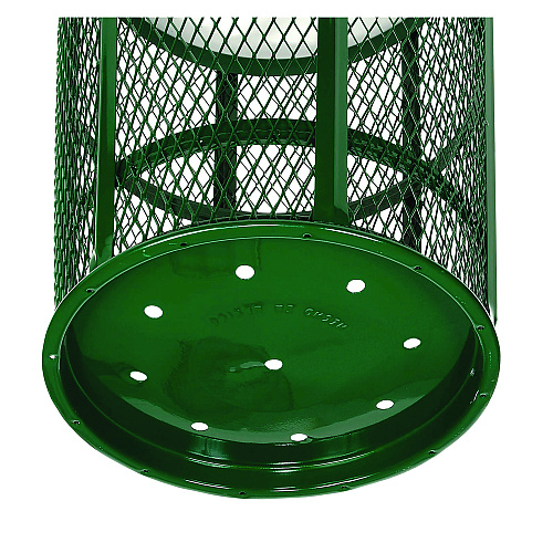 Global Industrial Steel Mesh Corrosion Resistant Trash Can, 48 gal, Green (237634GN)