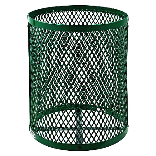 Global Industrial Outdoor Diamond Steel Trash Can, 36 gal, Green (261924GN)