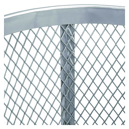 Global Industrial Steel Mesh Corrosion Resistant Trash Can, 48 gal, Silver (237633)