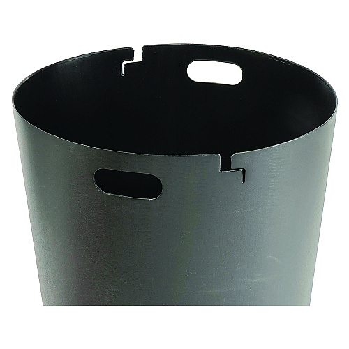 Global Industrial Outdoor Slatted Steel Trash Can, 36 gal, Black (237726BK)