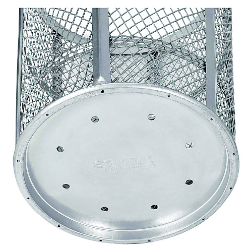 Global Industrial Steel Mesh Corrosion Resistant Trash Can, 48 gal, Silver (237633)