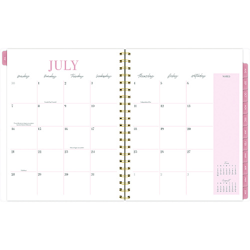 Cambridge Leah Bisch Academic Year Weekly/Monthly Planner, Floral Artwork, 11 x 9.25, Multicolor Cover, 12-Month: July 2024 - June 2025 (LB33905A)