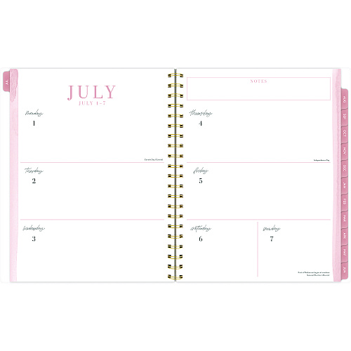 Cambridge Leah Bisch Academic Year Weekly/Monthly Planner, Floral Artwork, 11 x 9.25, Multicolor Cover, 12-Month: July 2024 - June 2025 (LB33905A)