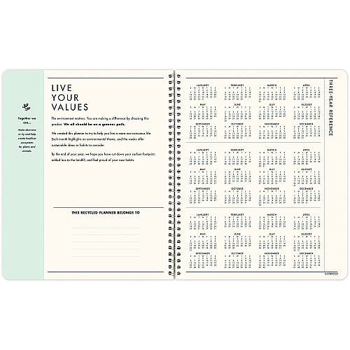 Cambridge GreenPath Academic Year Weekly/Monthly Planner, Floral Artwork, 11 x 9.38, Multicolor Cover, 12-Month: July 2024 to June 2025 (GP46905A)