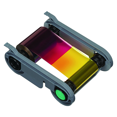 Evolis R5F208A100 YMCKO Color Ribbon, Black/Cyan/Magenta/Yellow