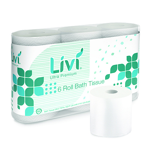 Livi&reg; Ultra Premium Toilet Paper, 2-Ply, 425 Sheets, 36 Rolls (292101)