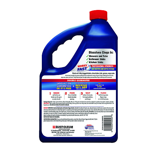 ROTO-ROOTER Gel Clog Remover, 1 gal Bottle, 4/Carton (351399)