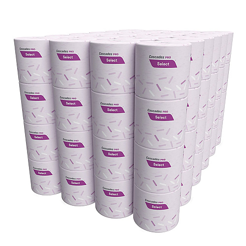 Cascades&reg; Pro Select Standard Toilet Paper, 1-Ply, 1,000-ft. Roll, 96 Rolls (B152)