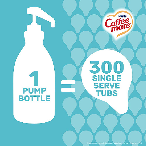 Coffee-mate Liquid Creamer Pump Bottle, Caramel, 50.7 oz Pump Bottle, 2/Carton (73358CT)