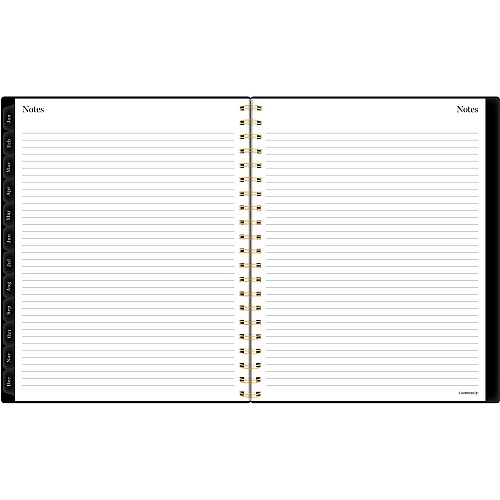 Cambridge Radiate Weekly/Monthly Planner, Stylized Solar-Eclipse Artwork, 11 x 9.25, Black/Gold Cover, 12-Month (Jan to Dec): 2025 (1725905)