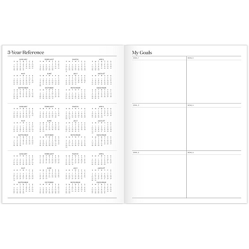 Cambridge Workstyle Monthly Stitched Planner, Geometric Artwork, 11 x 8.5, Seaside Blue/Gold Cover, 12-Month (Jan to Dec): 2025 (160609112)