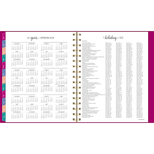 AT-A-GLANCE Harmony Weekly/Monthly Poly Planner, 8.88 x 7.69, Purple/Gold Cover, 13-Month (Jan to Jan): 2025 to 2026 (109980556)