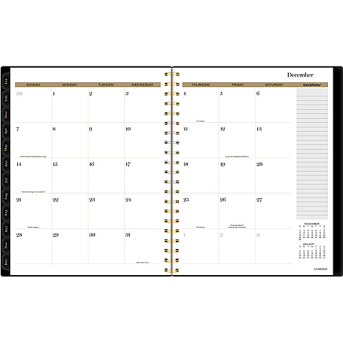 Cambridge Radiate Weekly/Monthly Planner, Stylized Solar-Eclipse Artwork, 11 x 9.25, Black/Gold Cover, 12-Month (Jan to Dec): 2025 (1725905)