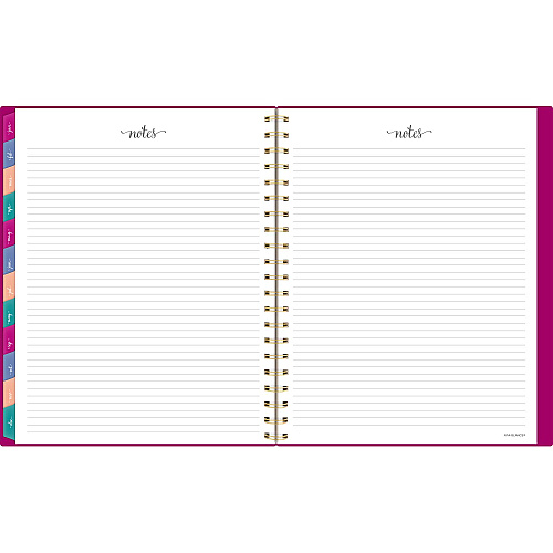 AT-A-GLANCE Harmony Weekly/Monthly Poly Planner, Weekly: Vertical Format, 11 x 9.38, Purple/Gold Cover, 13-Month (Jan to Jan): 2025-2026 (109990556)