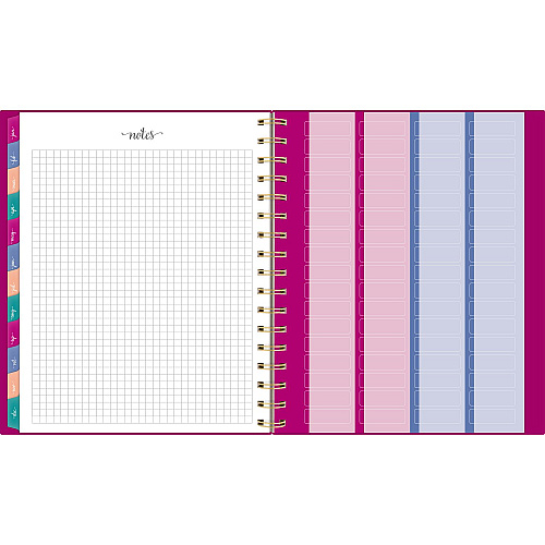 AT-A-GLANCE Harmony Weekly/Monthly Poly Planner, 8.88 x 7.69, Purple/Gold Cover, 13-Month (Jan to Jan): 2025 to 2026 (109980556)