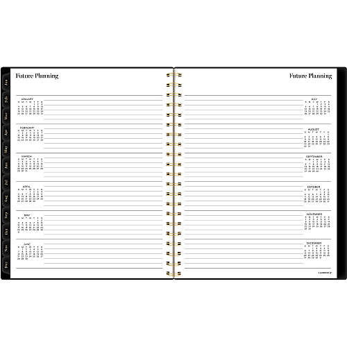 Cambridge Radiate Weekly/Monthly Planner, Stylized Solar-Eclipse Artwork, 11 x 9.25, Black/Gold Cover, 12-Month (Jan to Dec): 2025 (1725905)