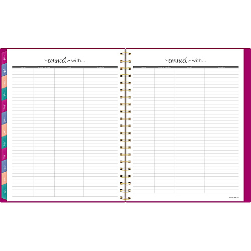 AT-A-GLANCE Harmony Weekly/Monthly Poly Planner, Weekly: Vertical Format, 11 x 9.38, Purple/Gold Cover, 13-Month (Jan to Jan): 2025-2026 (109990556)