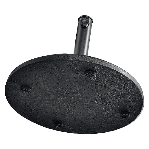 Global Industrial Umbrella Base, Round, Concrete, 33 lb Capacity, 18 x 18 x 13.5, Black (695474)