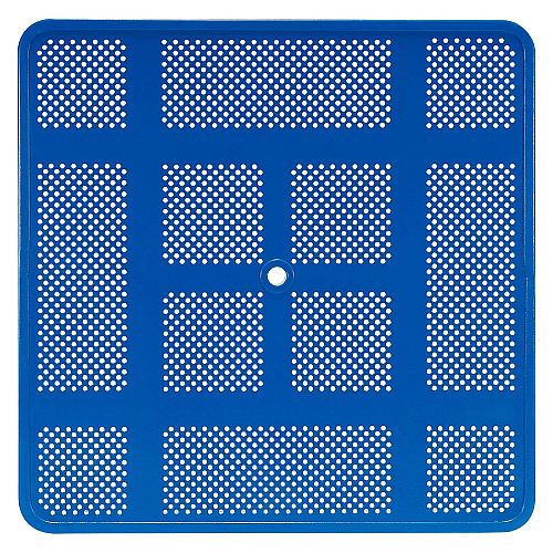 Global Industrial Perforated Steel Picnic Table, Square, 81 x 81 x 29.5, Blue Top, Blue Base/Legs (694551BL)