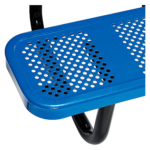 Global Industrial Perforated Steel Picnic Table, Square, 81 x 81 x 29.5, Blue Top, Blue Base/Legs (694551BL)