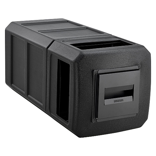 Global Industrial Square Plastic Waste Receptacle, Ashtray Lid with Open Sides, 42 gal, Black (641540BK)