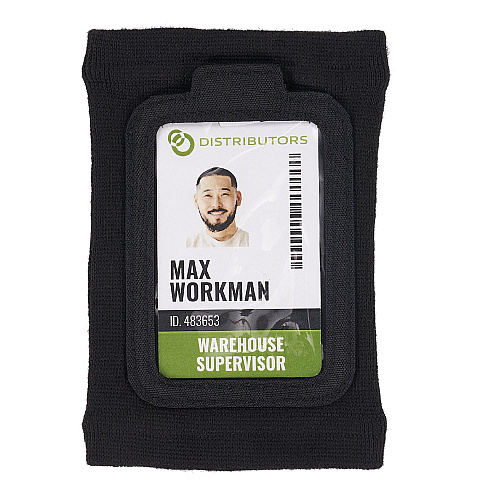 ergodyne Squids 3388 Wrist ID/Badge Holder, Vertical, Black, 3.5 x 5.5 Holder, 2.75 x 3.75 Insert (19960)