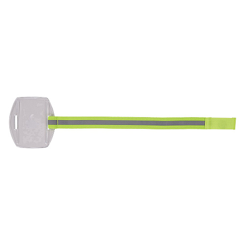 ergodyne Squids 3386 Arm Band ID/Badge Holder, Vertical, Hi-Vis Lime, 3.75 x 4.25 Holder, 2.5 x 4 Insert, 10/Pack (19974)