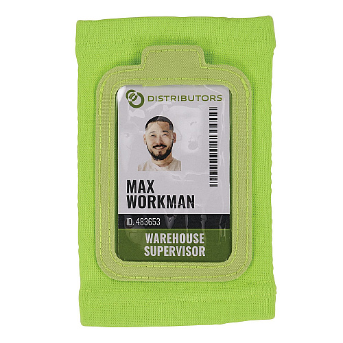 ergodyne Squids 3388 Wrist ID/Badge Holder, Vertical, Lime, 3.5 x 5.5 Holder, 2.75 x 3.75 Insert (19962)