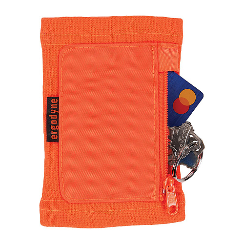 ergodyne Squids 3388 Wrist ID/Badge Holder, Vertical, Orange, 3.5 x 5.5 Holder, 2.75 x 3.75 Insert (19961)