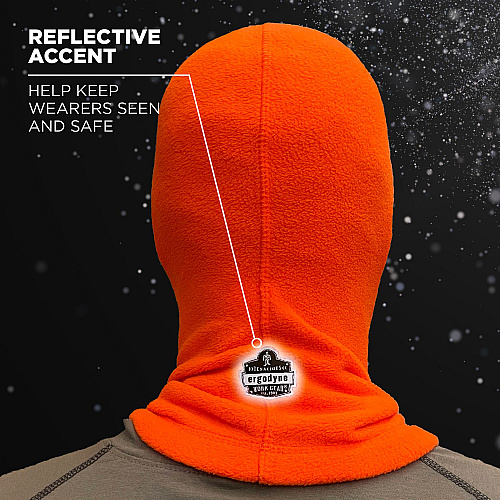 ergodyne N-Ferno 6821 Fleece Balaclava Face Mask, One Size Fits Most, Orange (16954)