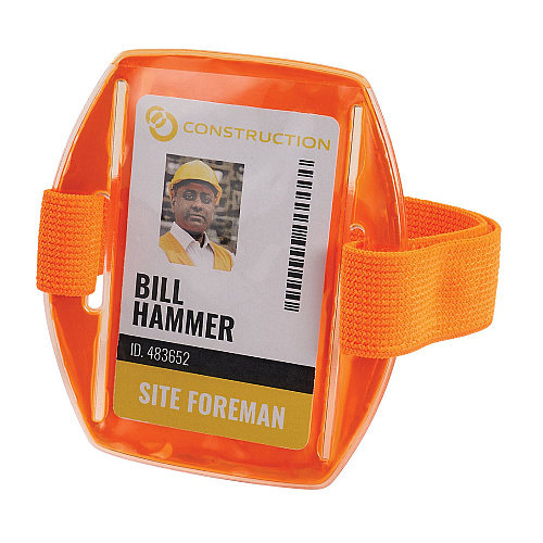 ergodyne Squids 3386 Arm Band ID/Badge Holder, Vertical, Orange 3.75 x 4.25 Holder, 2.5 x 4 Insert (19958)