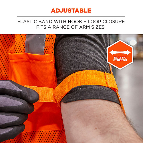 ergodyne Squids 3386 Arm Band ID/Badge Holder, Vertical, Orange 3.75 x 4.25 Holder, 2.5 x 4 Insert (19958)