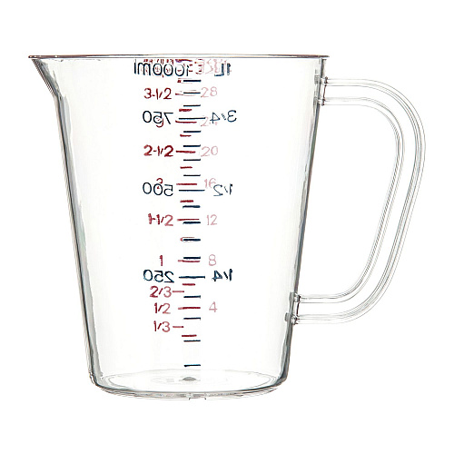 Carlisle Commercial Measuring Cup, 1 qt, Clear (4314307)