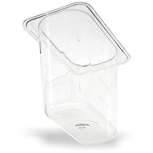 Carlisle StorPlus Polycarbonate Food Pan, 1.4 qt, 4.25 x 6.93 x 6, Clear, Plastic (3068807)