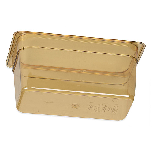 Carlisle StorPlus High Heat Food Pan, 5.7 qt, 12.75 x 12.75 x 6, Amber, Plastic (3086213)