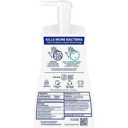 Dial Antibacterial Foaming Hand Wash, Fresh Pear Scent, 8 oz, 8/Carton (34721)