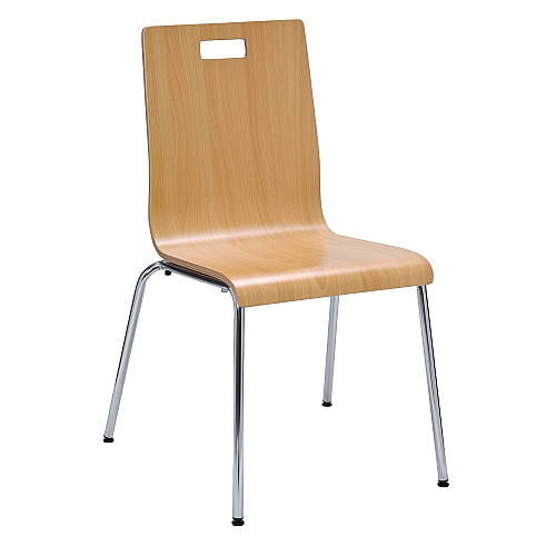 KFI Studios Pedestal Table with Four Natural Jive Series Chairs, Round, 36" Dia x 29h, Walnut (810389025071)