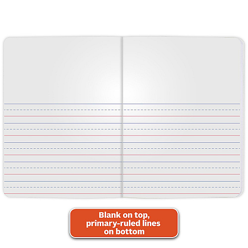 Mead Primary Journal Half Page Ruled, Blue Marble Cover, Primary Rule, (100) 9.75 x 7.5 Sheets (9554)