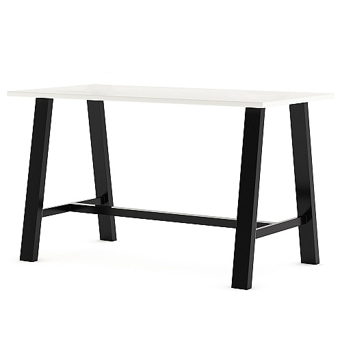 KFI Studios Midtown Dining Table with Four Periwinkle Kool Series Chairs, 36 x 72 x 30, Designer White (840031900326)