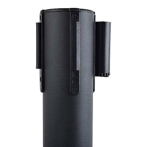 Tatco Economy Crowd Control, Assorted Materials, 14" x 35" x 9 ft 6", Black, 2/Carton (16600)