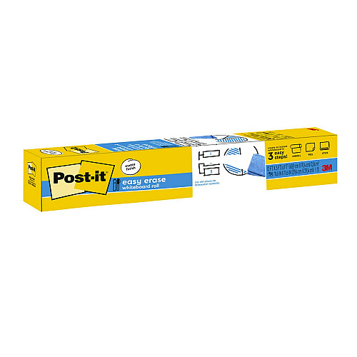 Post-it Easy Erase Permanent Marker Whiteboard Surface, 36 x 24, White Surface (EE3X2)